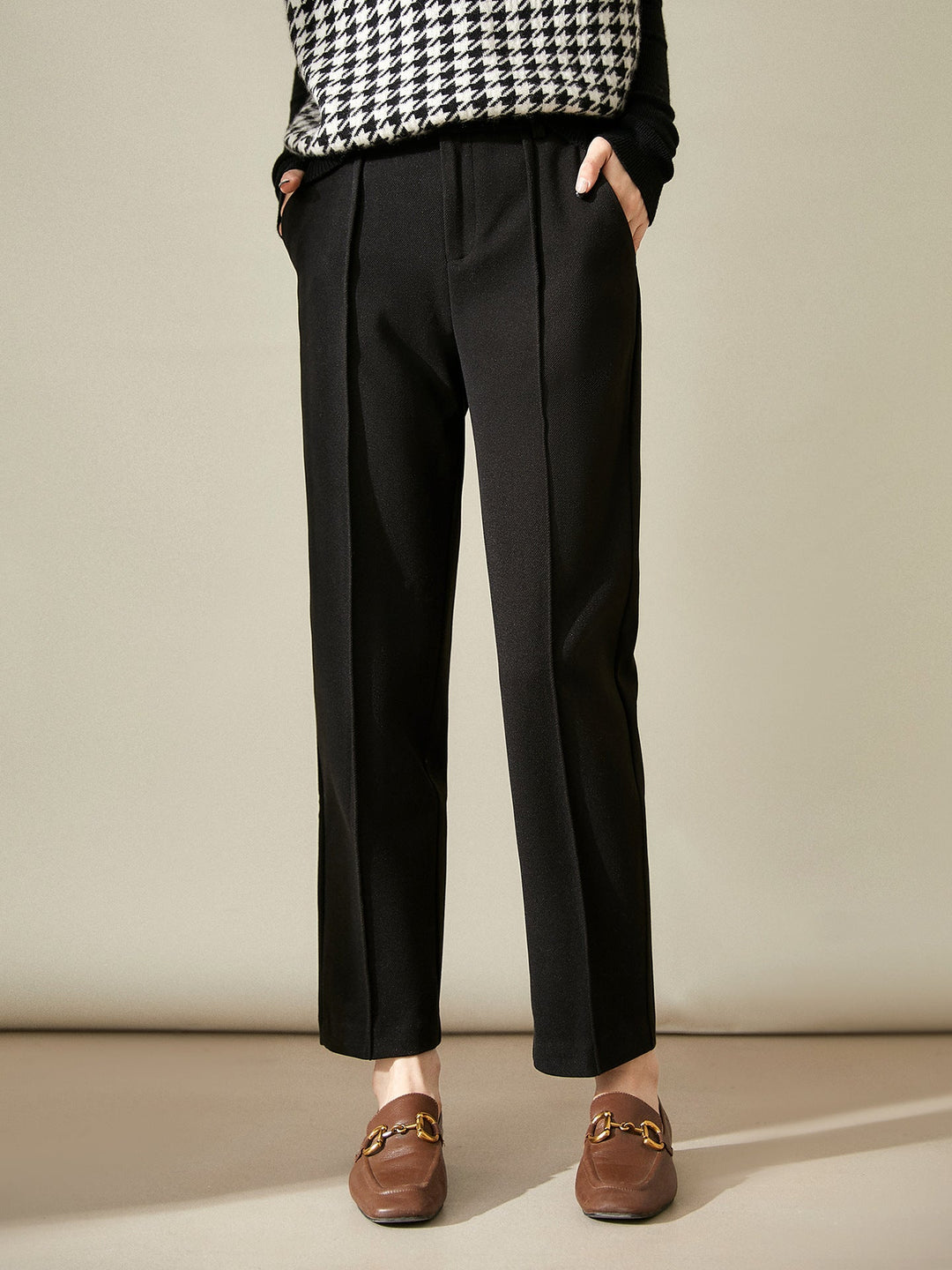 Linnea Wool Touch Tapered Trousers
