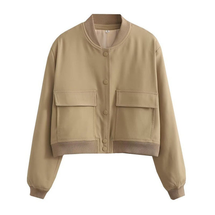 Rosalind | Women's Cropped Jacket Patch Pockets Breathable Lightweight