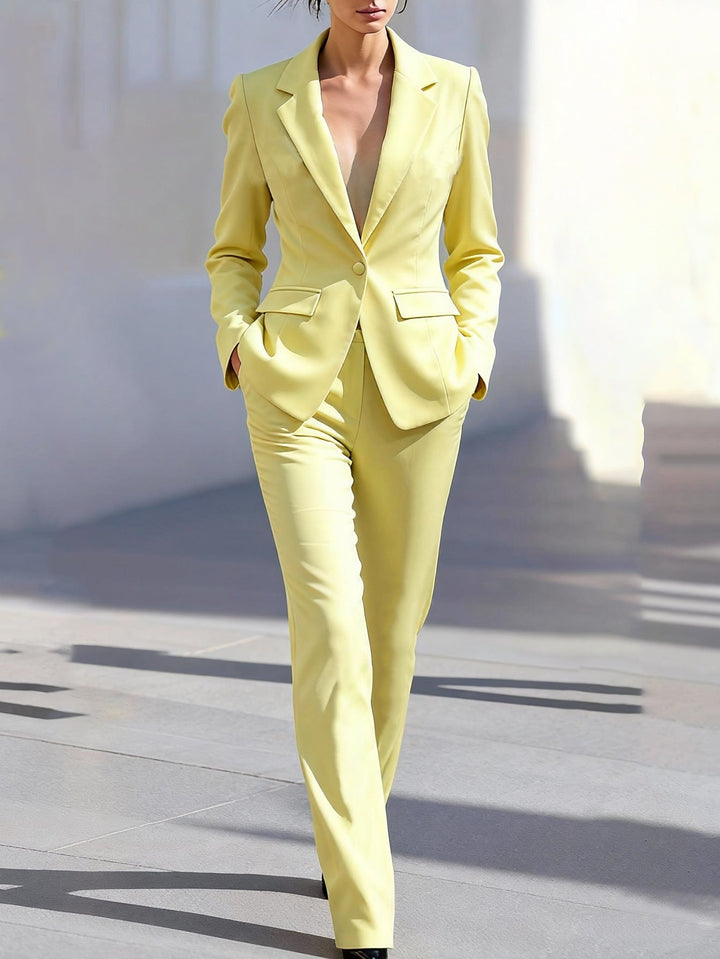 Molly | Women's Single-Breasted Trouser Suit Blazer & Slim Trousers