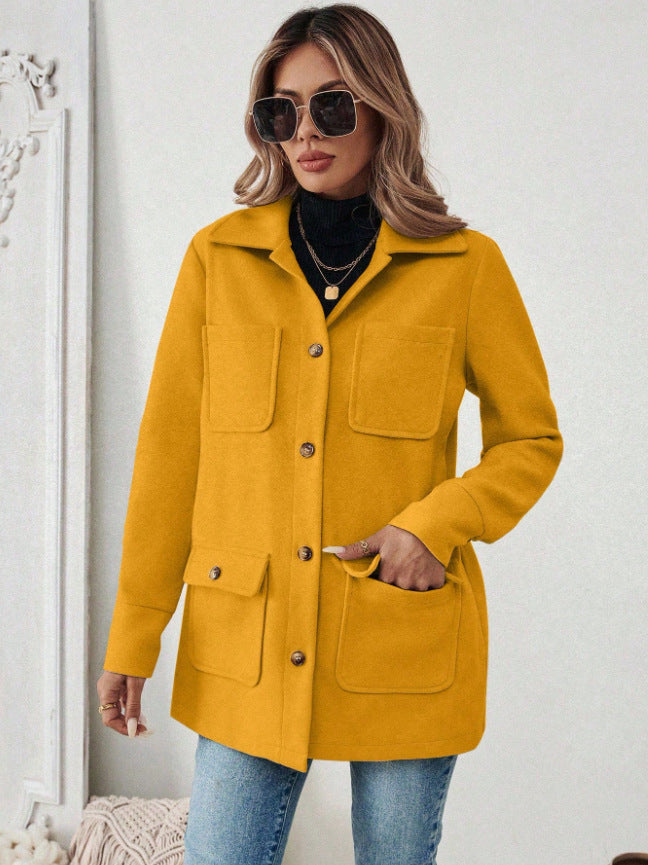 Cecily | Women's Utility Jacket Front Pockets Button Up