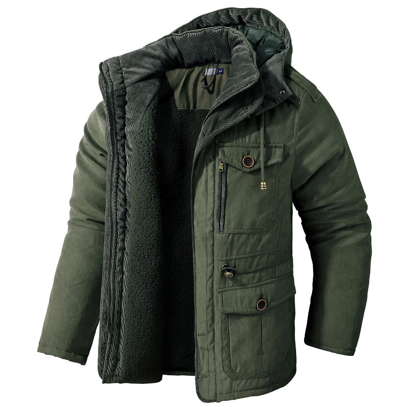 Mason | Men's Hooded Parka Insulated Lining Roomy Pockets Loose Fit