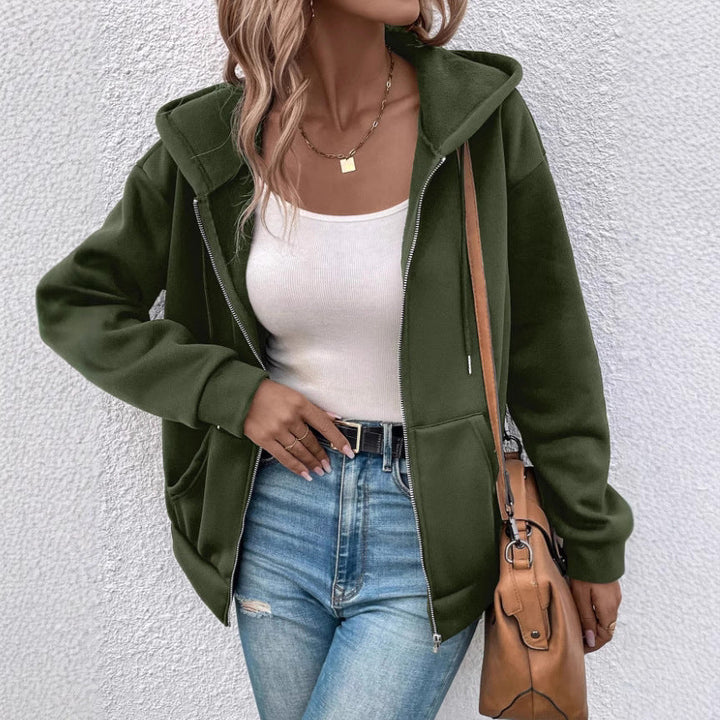 Lavinia | Women's Hooded Fleece Jacket Front Pockets Full Zip