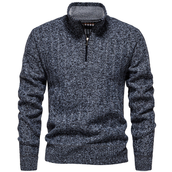 Crawford | Men's Half-Zip Cable Knit Jumper Ribbed Cuffs Regular Fit