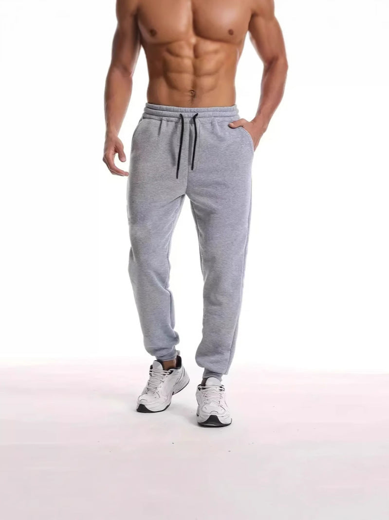 Unisex nan athleisure Jogging trousers with brushed fleece lining, elastic drawstring waistband and ribbed ankle cuffs Drune