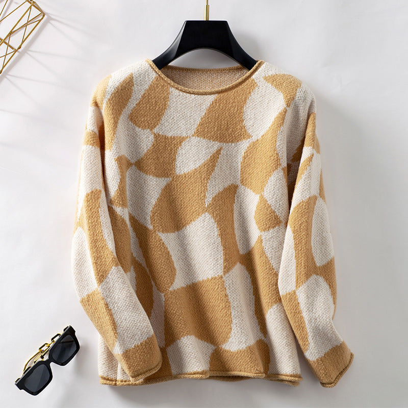 Nell | Women's Patterned Knitted Jumper Relaxed Casual Fit