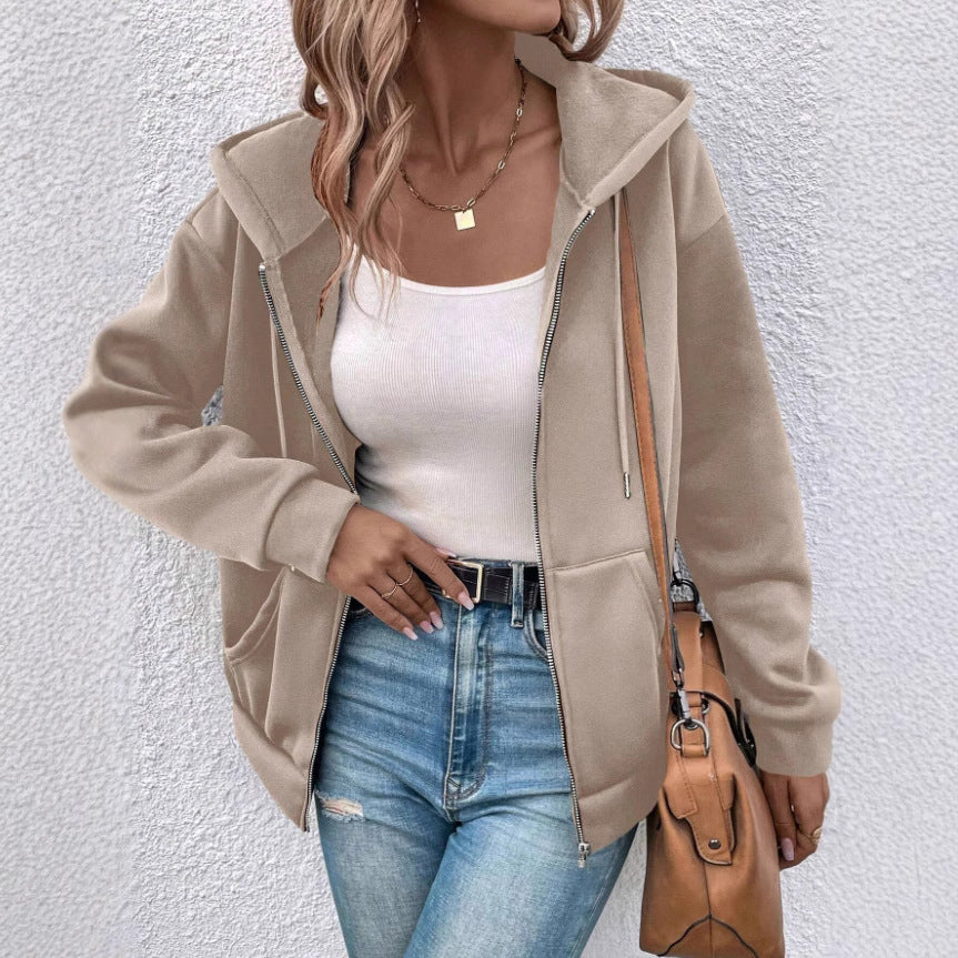 Lavinia | Women's Hooded Fleece Jacket Front Pockets Full Zip