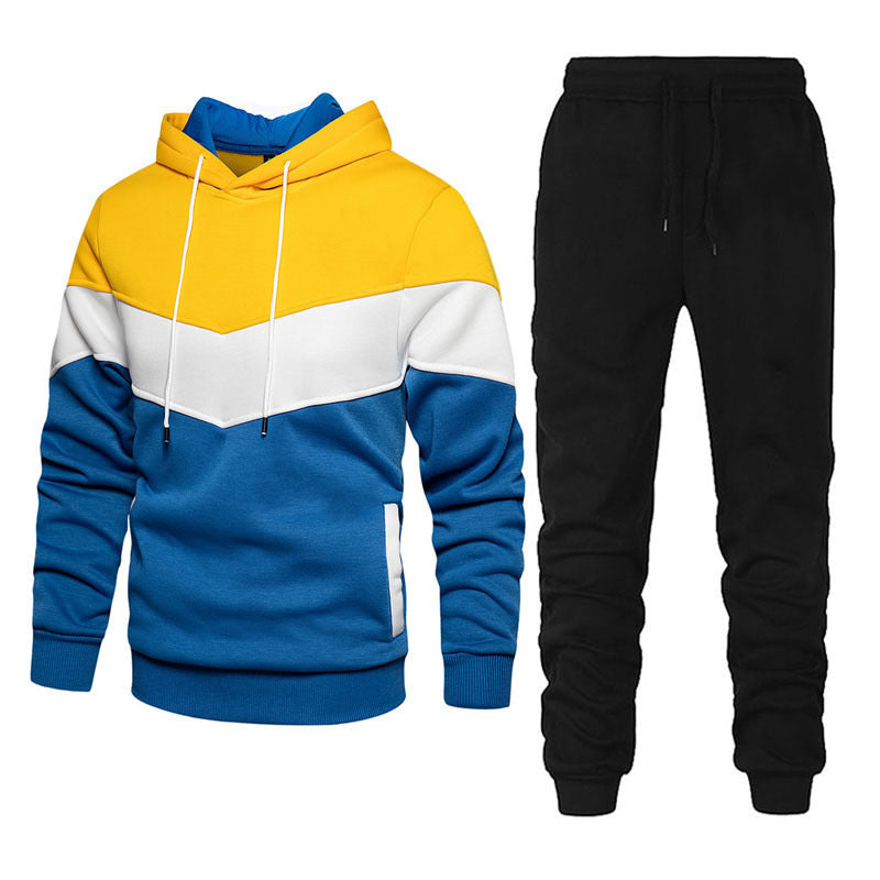 Ivor | Men's Two-Tone Hoodie Tracksuit Set Tapered Joggers