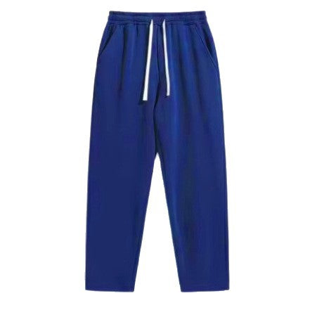 Unisex casual Straight-Leg Jogging Trousers with elastic comfort waistband, contrasting drawstring and side pockets by Drune