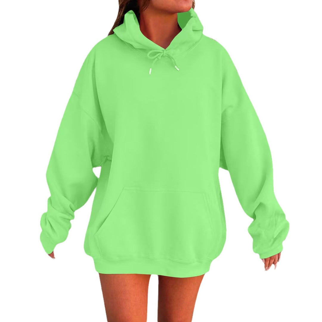 Noelle | Women's Fleece-Lined Hoodie Kangaroo Pocket Ribbed Cuffs