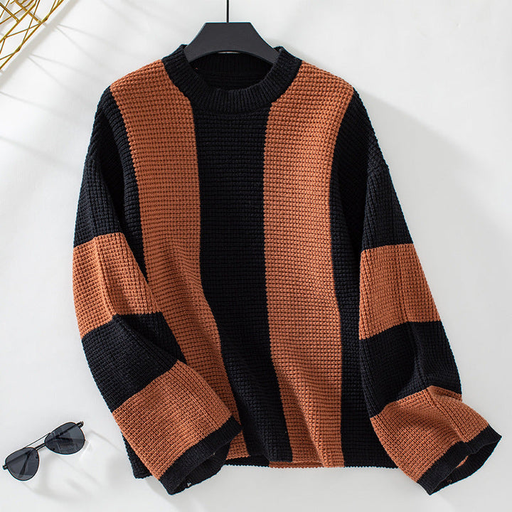 Peggy | Women's Block Stripe Knitted Jumper Casual Fit Wide Sleeve