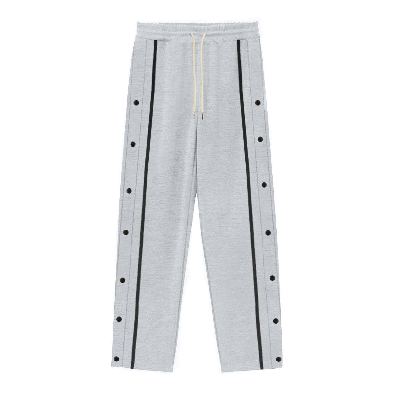 Connor | Men's Loose Fit Joggers Side Snap Buttons Drawstring Waist