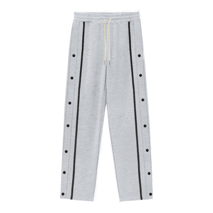 Connor | Men's Loose Fit Joggers Side Snap Buttons Drawstring Waist