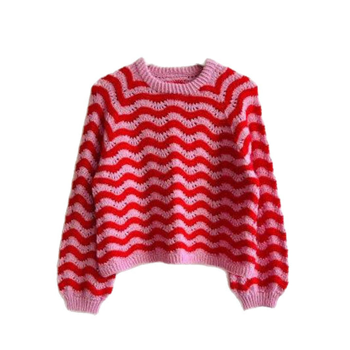 Grace | Women's Knitted Jumper Wave Pattern Relaxed Fit