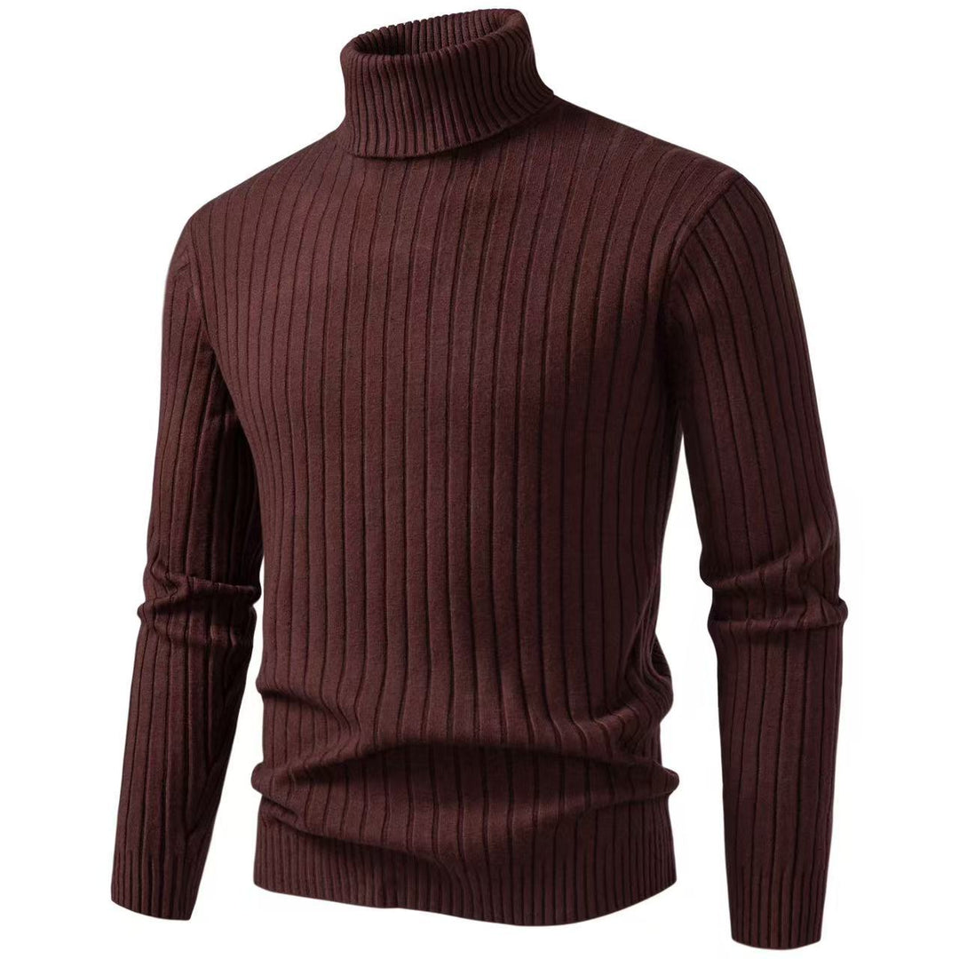 Rhys | Men's Ribbed Fine Knit Roll Neck Jumper Slim Fit