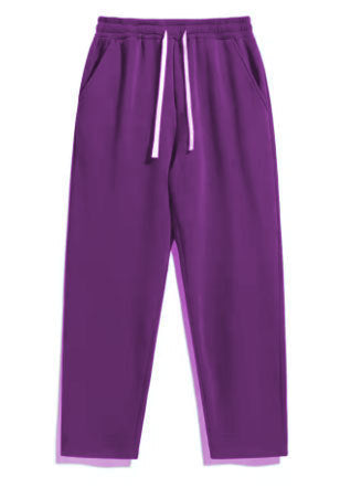Unisex casual Straight-Leg Jogging Trousers with elastic comfort waistband, contrasting drawstring and side pockets by Drune