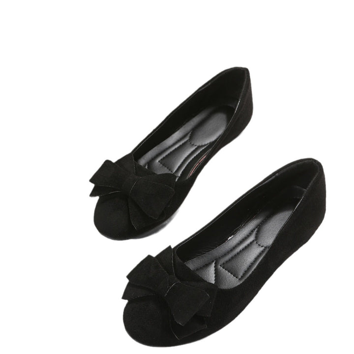 Delilah | Women's Ballet Flats Bow Detail Round Toe Slip-On