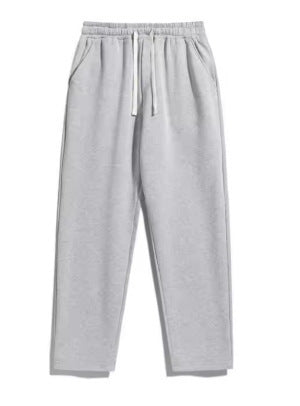 Unisex casual Straight-Leg Jogging Trousers with elastic comfort waistband, contrasting drawstring and side pockets by Drune