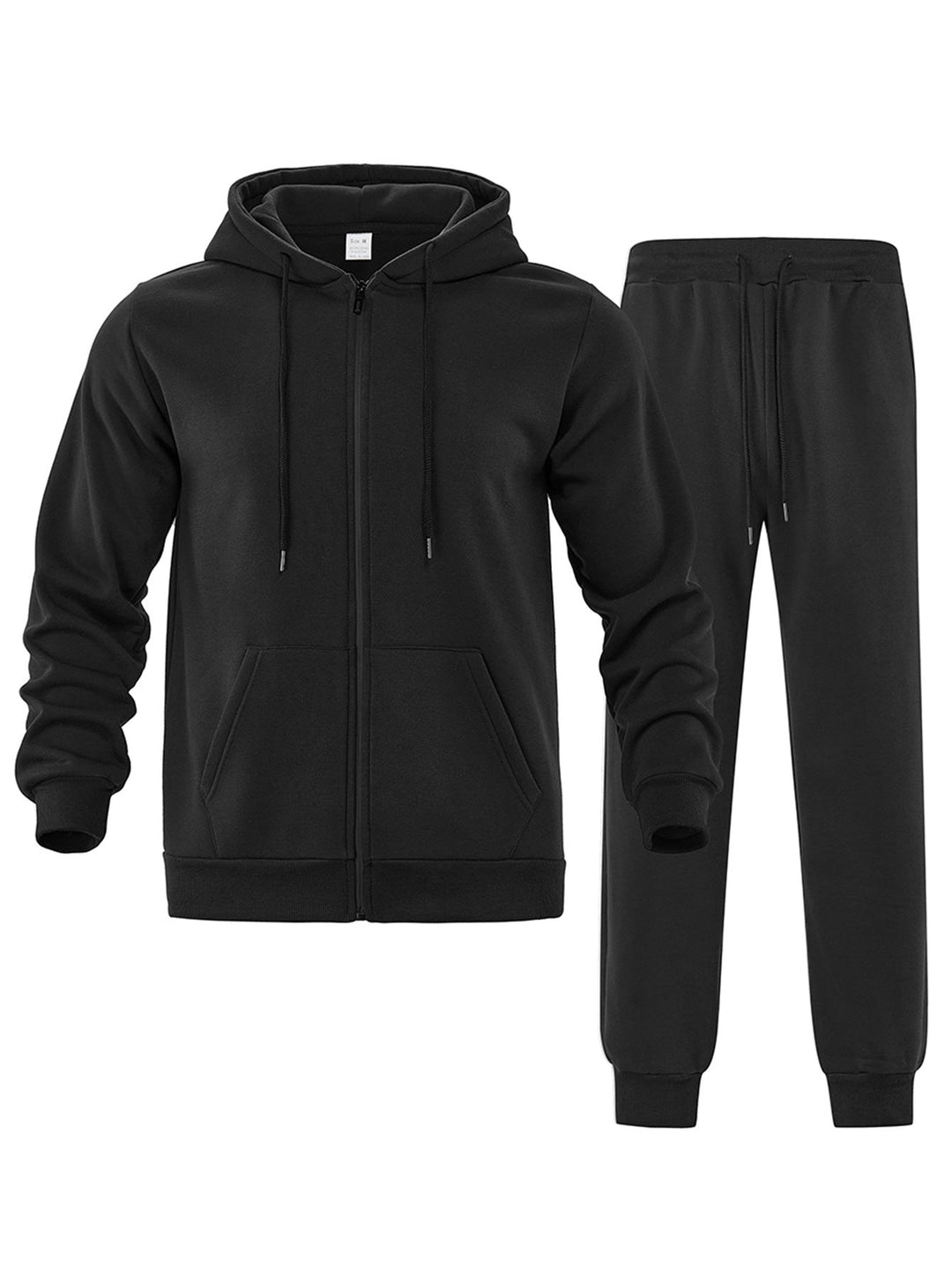 Men's Two-Piece Tracksuit Set with Full-Zip Hoodie and Tailored Jogging Trousers by Drune