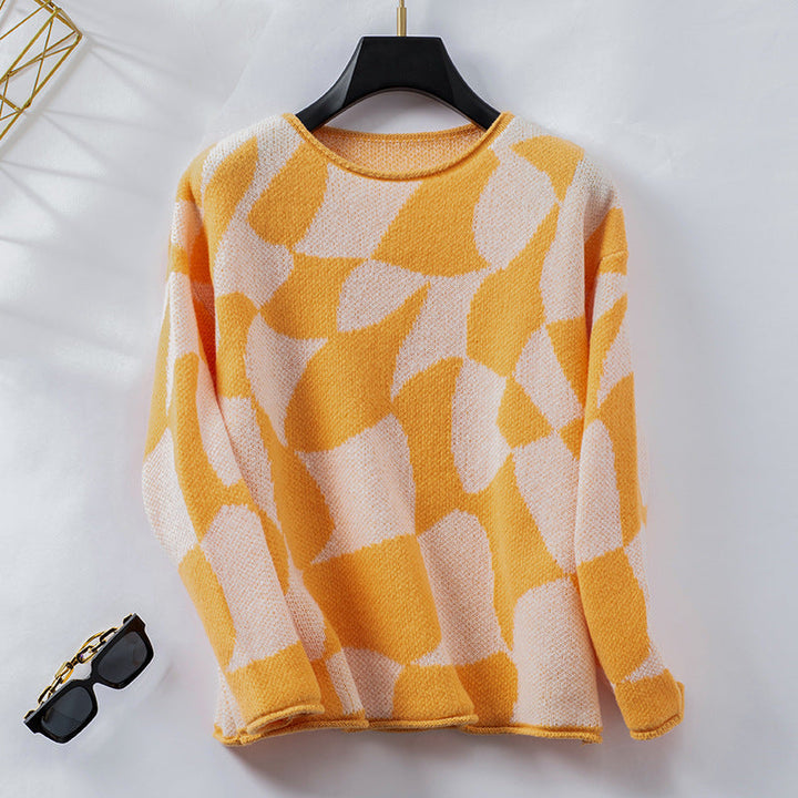 Nell | Women's Patterned Knitted Jumper Relaxed Casual Fit