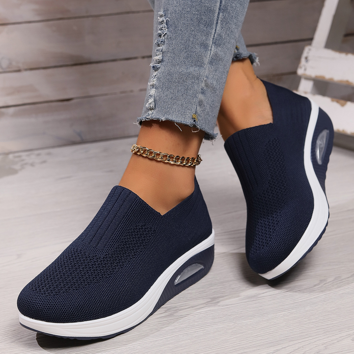 Mabel | Women's Cushioned Slip-On Shoes with Stretch Entry