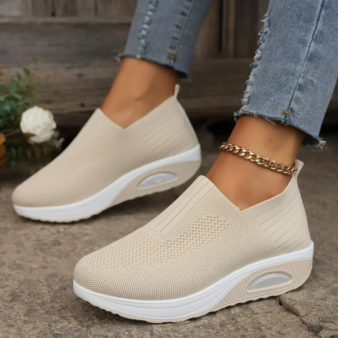 Mabel | Women's Cushioned Slip-On Shoes with Stretch Entry