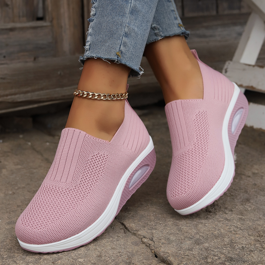 Mabel | Women's Cushioned Slip-On Shoes with Stretch Entry
