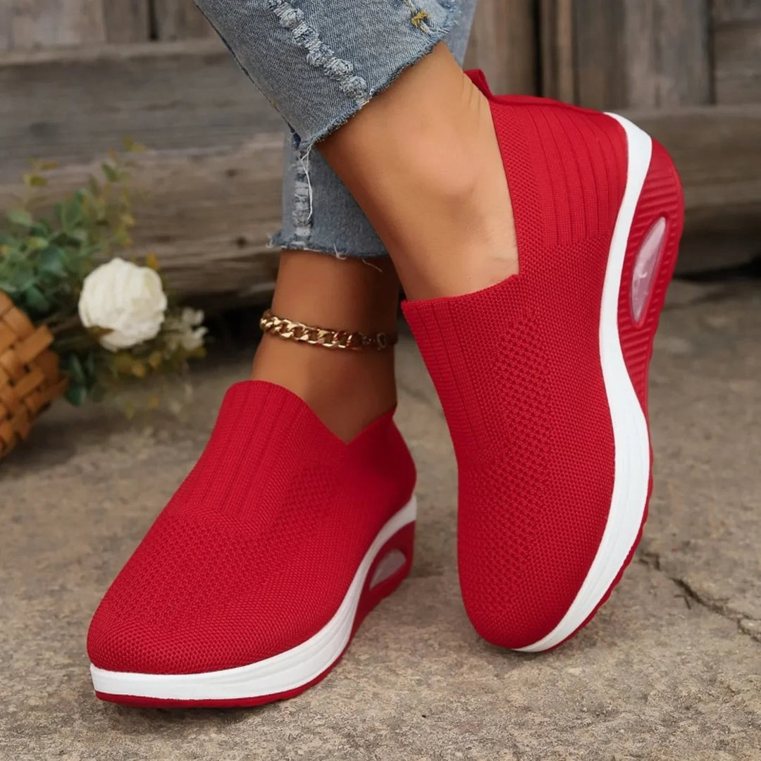 Mabel | Women's Cushioned Slip-On Shoes with Stretch Entry