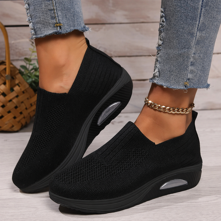 Mabel | Women's Cushioned Slip-On Shoes with Stretch Entry