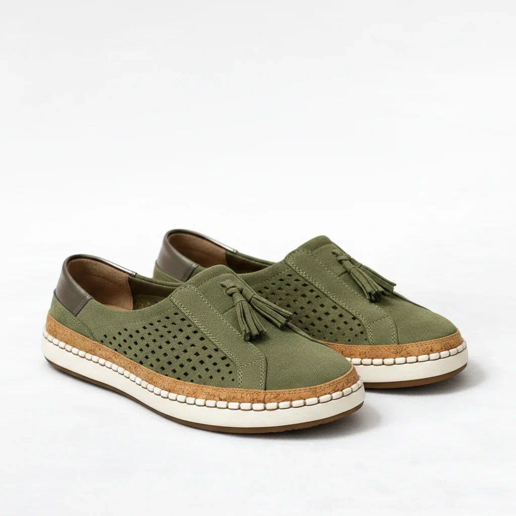 Juliet | Women's Wide-Fit Slip-On Loafers Tassel Cushioned Sole
