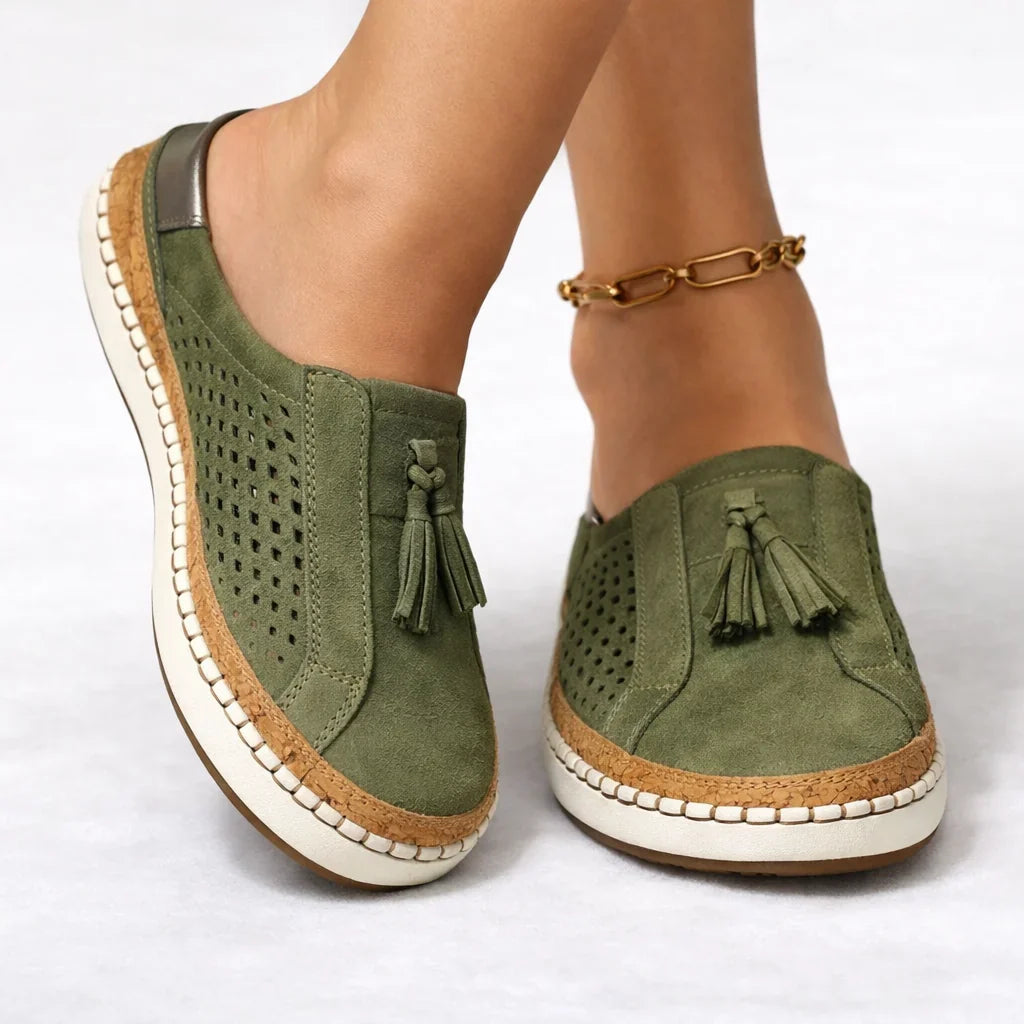 Juliet | Women's Wide-Fit Slip-On Loafers Tassel Cushioned Sole