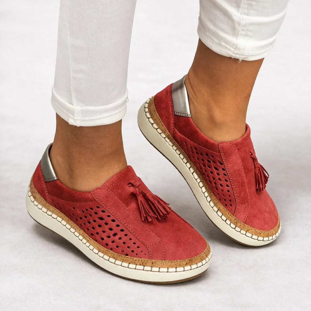 Juliet | Women's Wide-Fit Slip-On Loafers Tassel Cushioned Sole