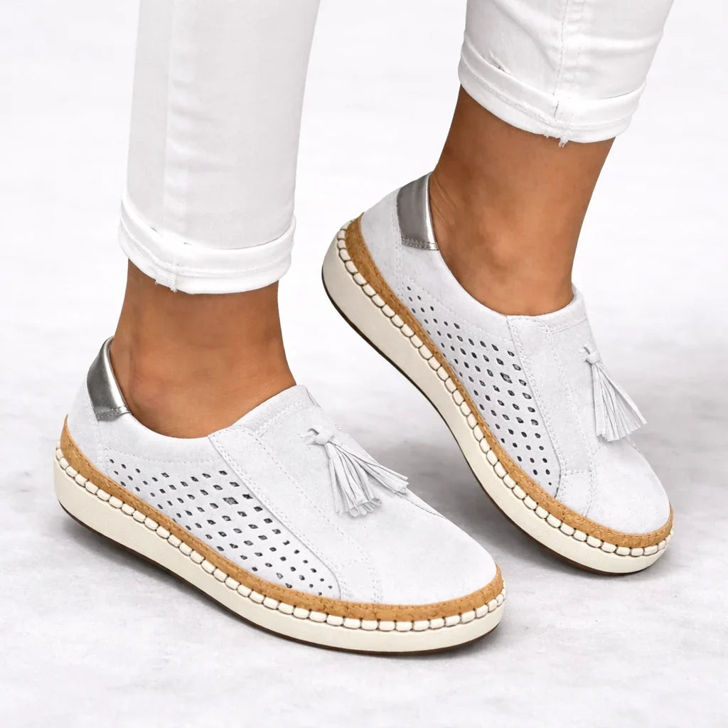Juliet | Women's Wide-Fit Slip-On Loafers Tassel Cushioned Sole