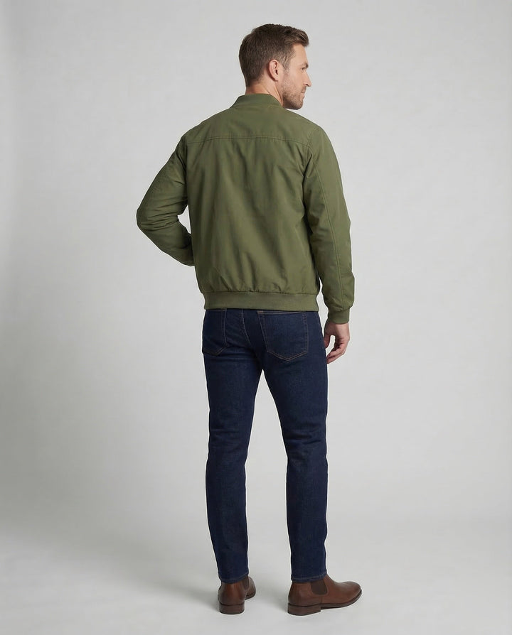 Clement | Men's Lightweight Bomber Jacket Two-Way Zip Raglan Sleeve