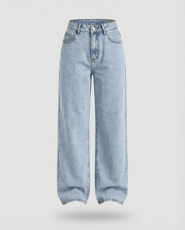 Evie | Women's High-Waisted Flare Jeans Wide Leg Vintage Wash