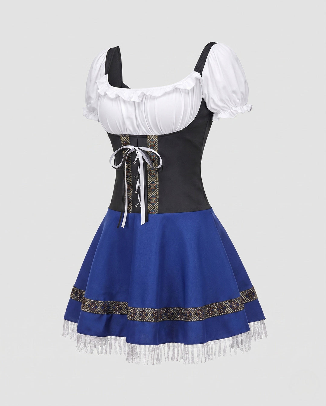 Fiona | Women's Traditional Trachten Dress Gathered Skirt Lace Hem