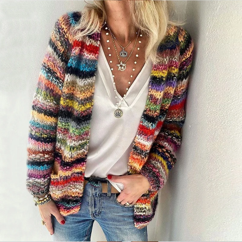 Mabel | Women's Long Sleeve Knitted Jumper Textured Relaxed Fit
