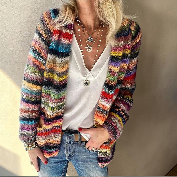 Mabel | Women's Long Sleeve Knitted Jumper Textured Relaxed Fit