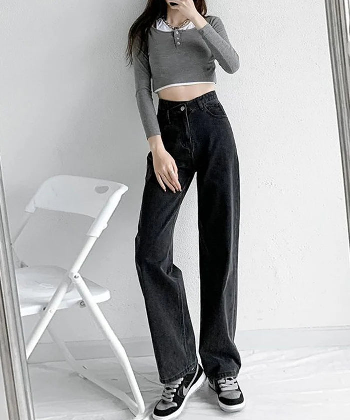 Valette High Waist Straight Leg Jeans