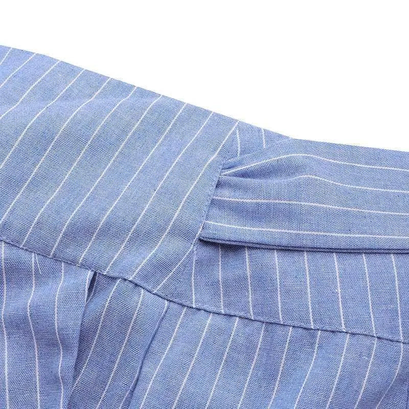 Marcelle High Waist Pinstripe Wrap Trousers