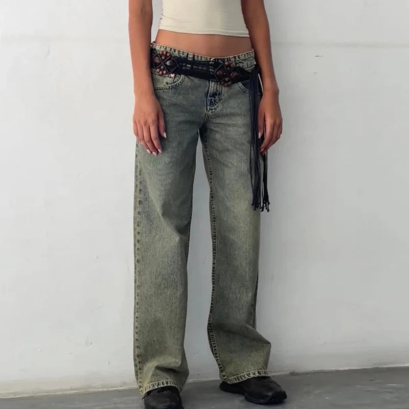 Virella Low Waist Wide Leg Jeans