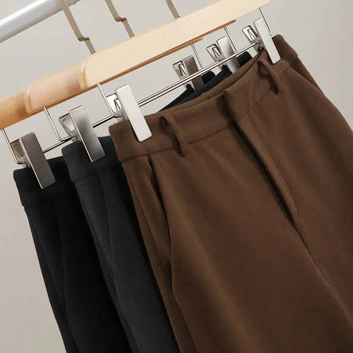 Corisande Wool Blend Wide Leg Trousers