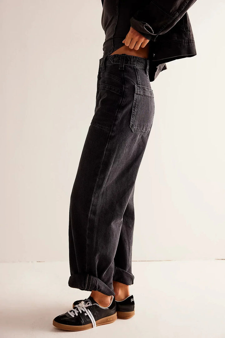 Candace High-Waist Wide-Leg Denim Jeans