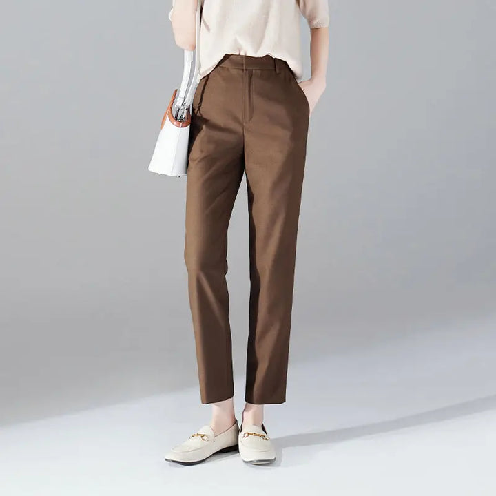 Mirelda High Waist Tailored Ankle Trousers
