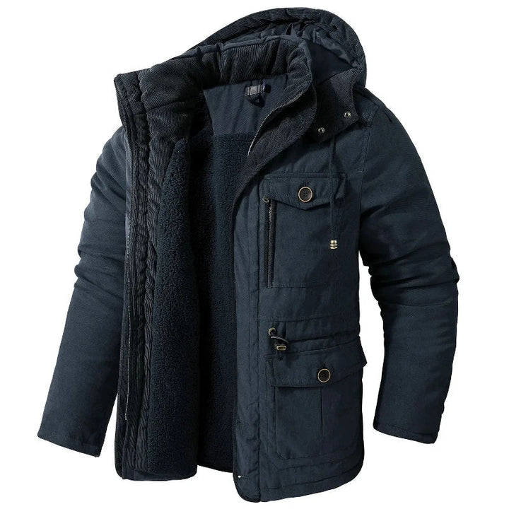 Mason | Men's Hooded Parka Insulated Lining Roomy Pockets Loose Fit