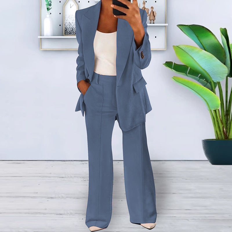 Ruby | Women's Slim-Fit 2-Piece Trouser Suit Jacket & Trousers Set