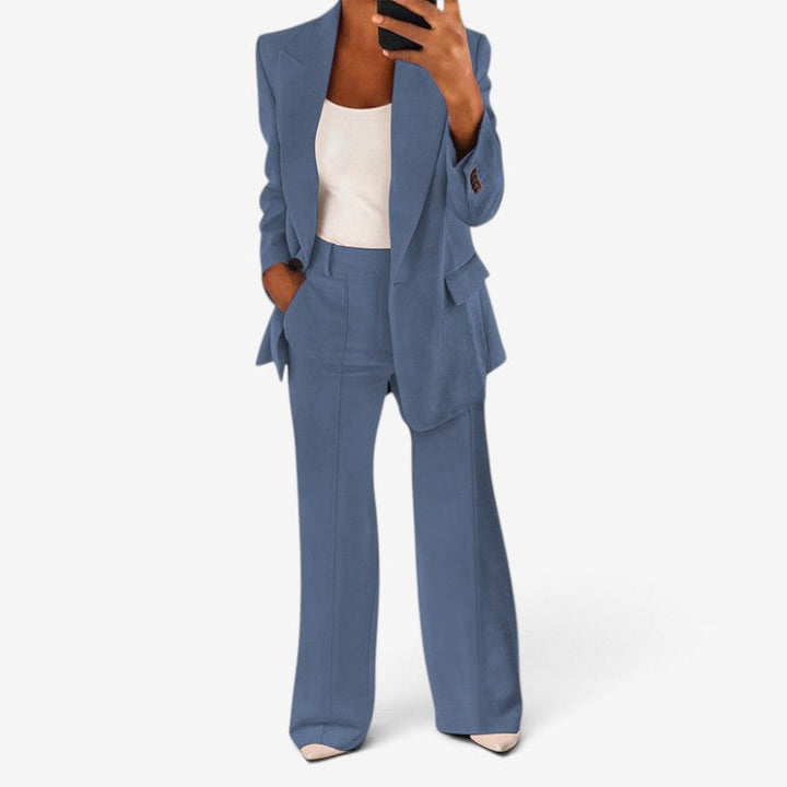 Ruby | Women's Slim-Fit 2-Piece Trouser Suit Jacket & Trousers Set