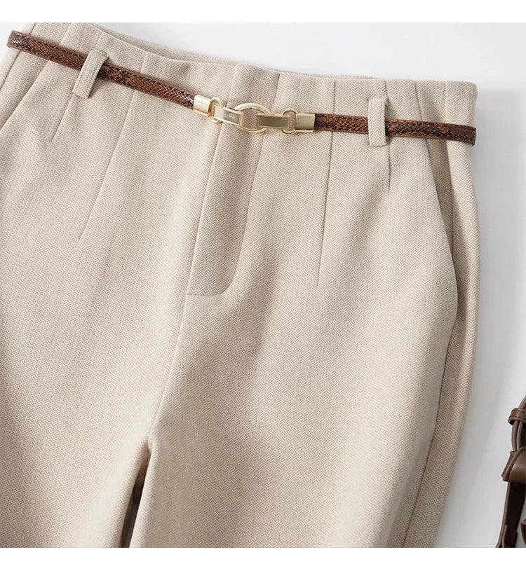 Mirelle Wide Leg Tailored Wool Trousers