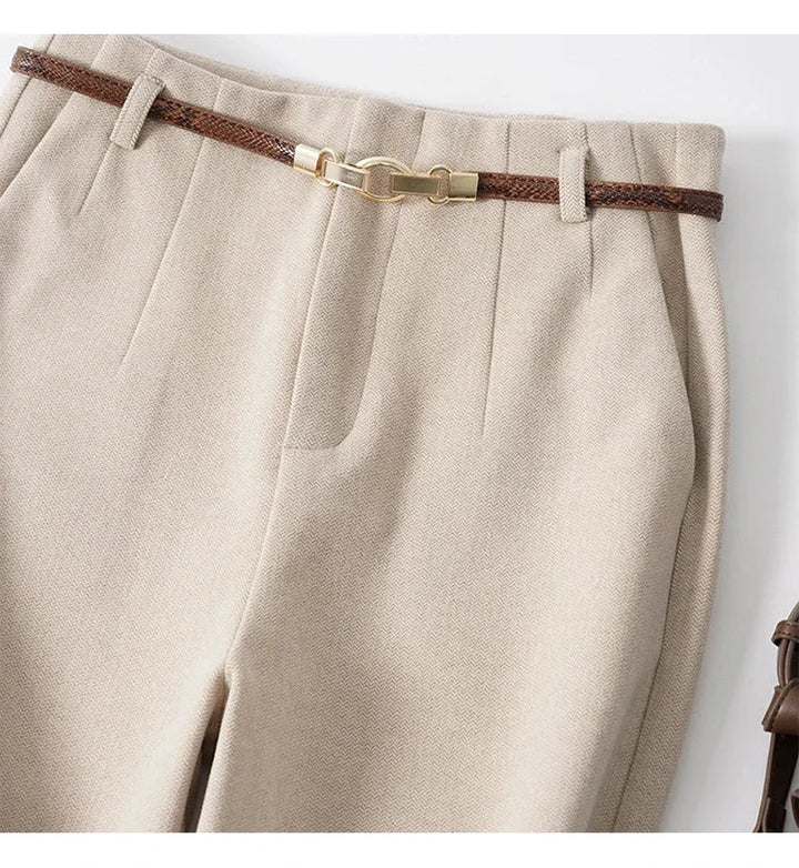 Mirelle Wide Leg Tailored Wool Trousers