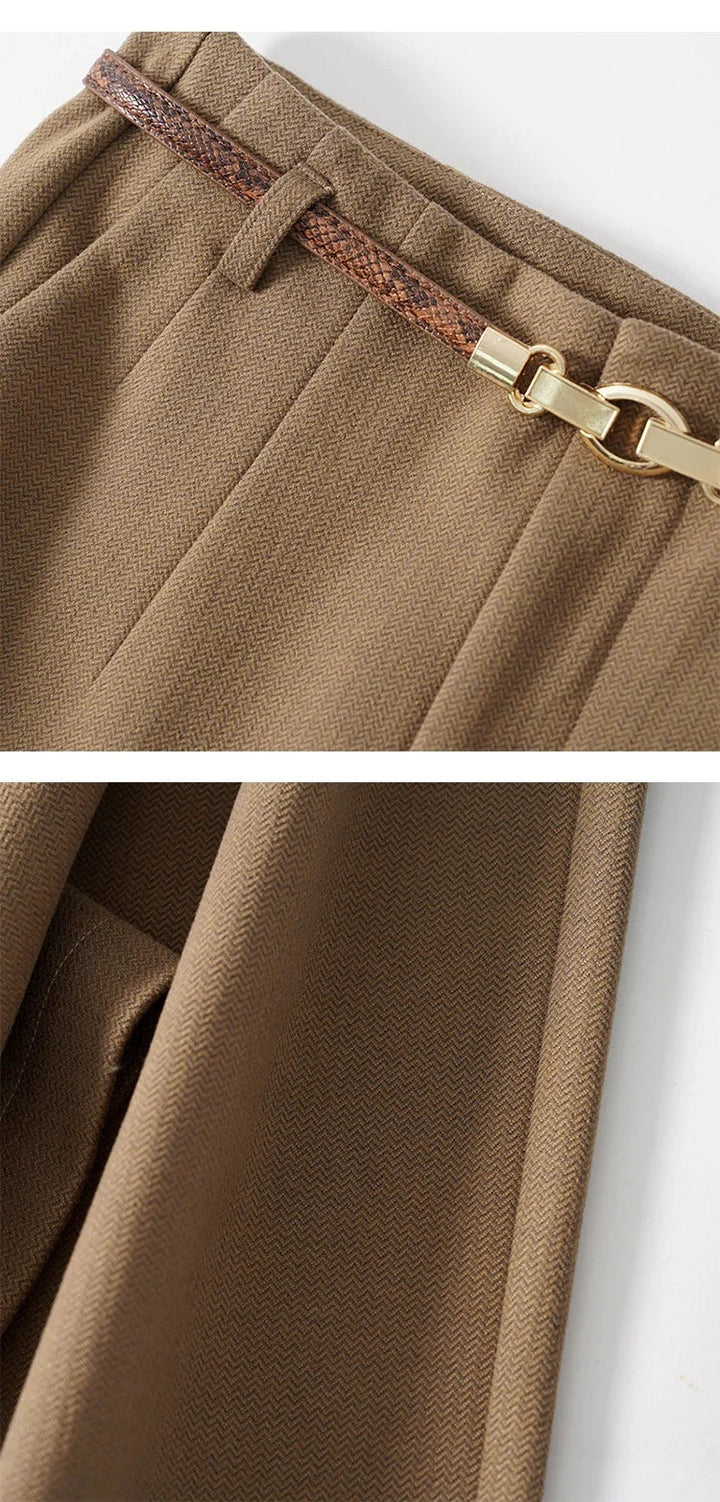 Mirelle Wide Leg Tailored Wool Trousers