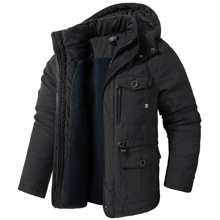 Mason | Men's Hooded Parka Insulated Lining Roomy Pockets Loose Fit